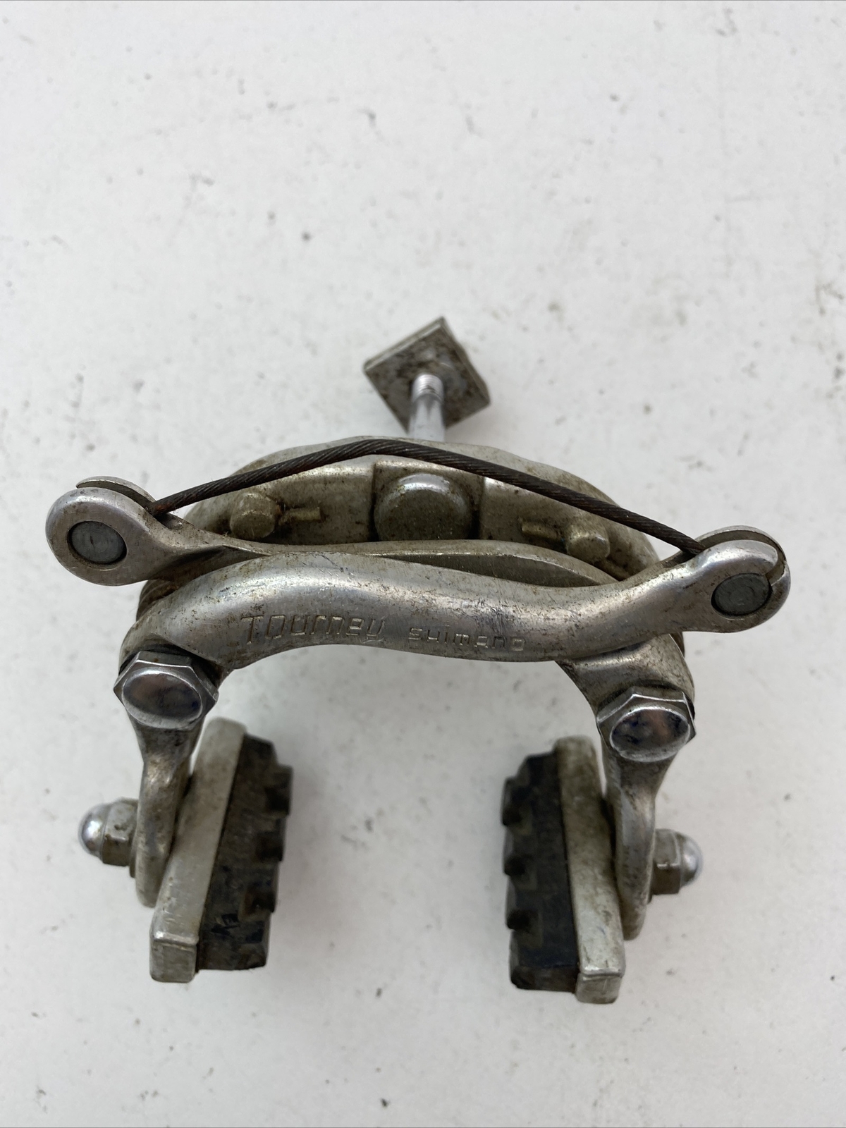 Vintage Shimano Tourney Center Pull Brake Caliper Nutted Silver Race Front A04
