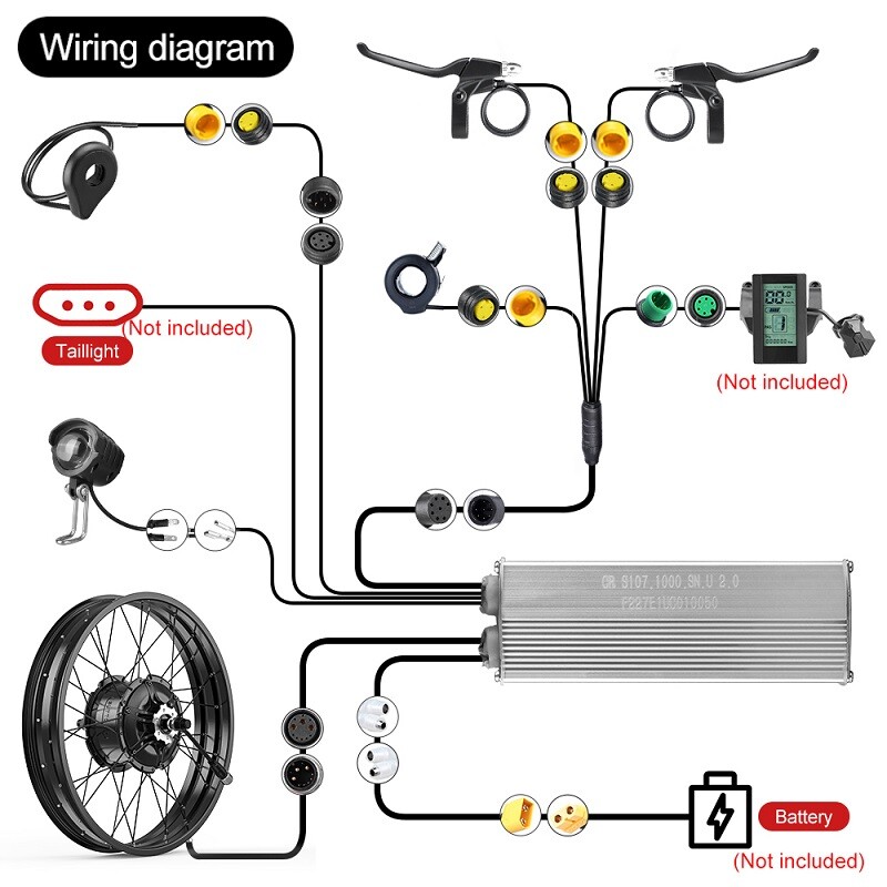BAFANG 48V1000W172-180mm Rear Hub Motor Wheel Hub Motor Bicycle Conversion Kit
