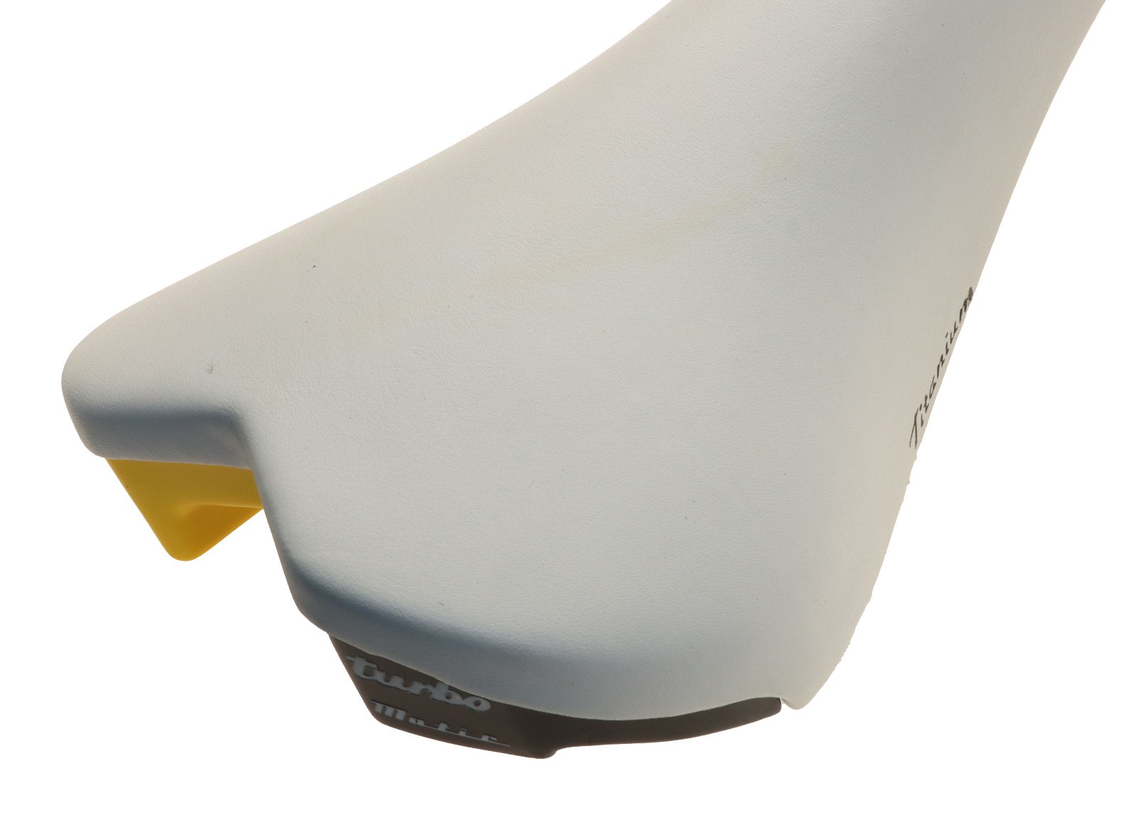 Selle Italia Turbomatic Saddle Titanium Rails 90s White Shelfwear NEW NIB NOS