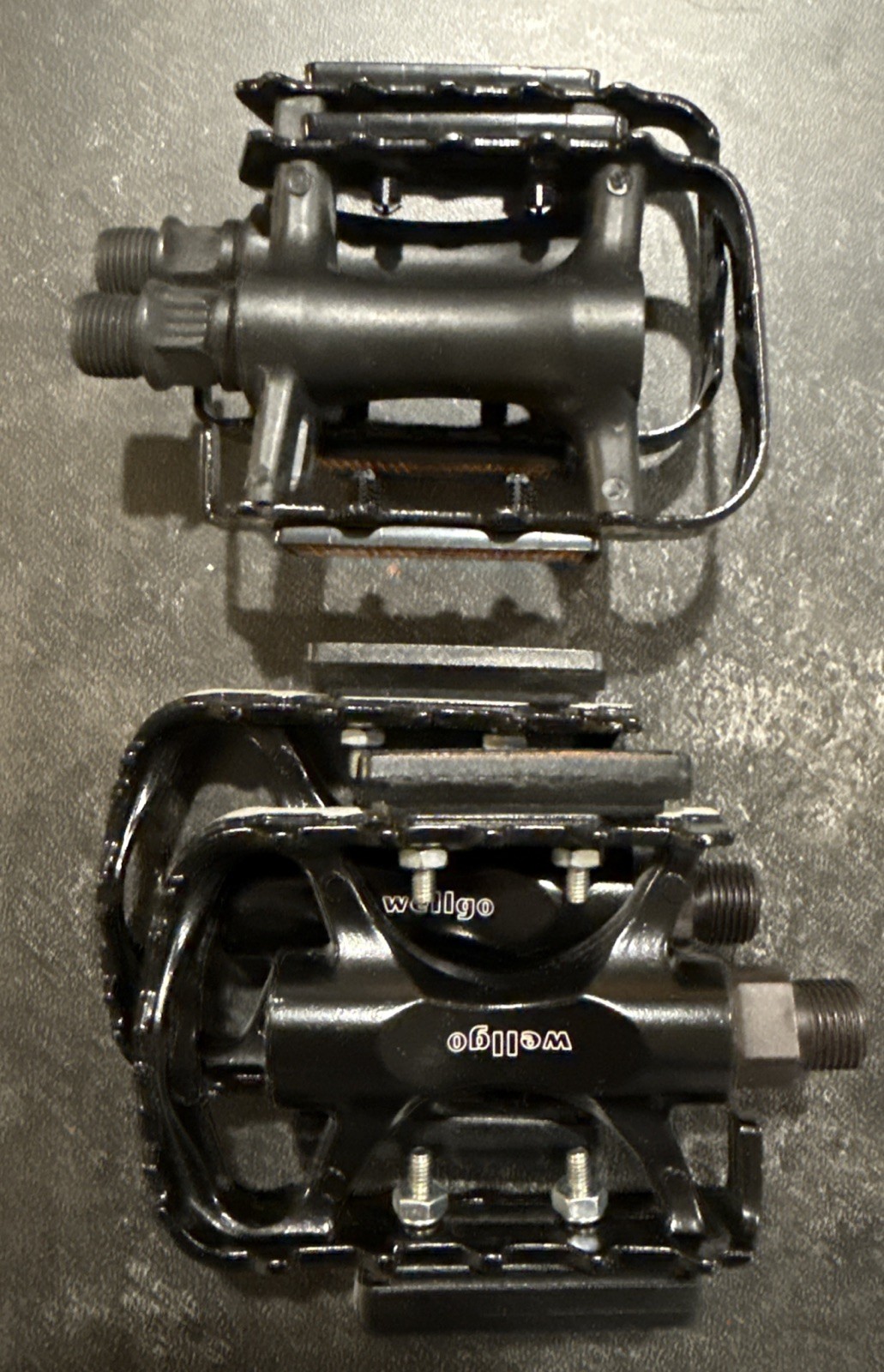 2 Pairs Wellgo Bicycle Bear-trap Pedals w/Reflectors New Takeoffs