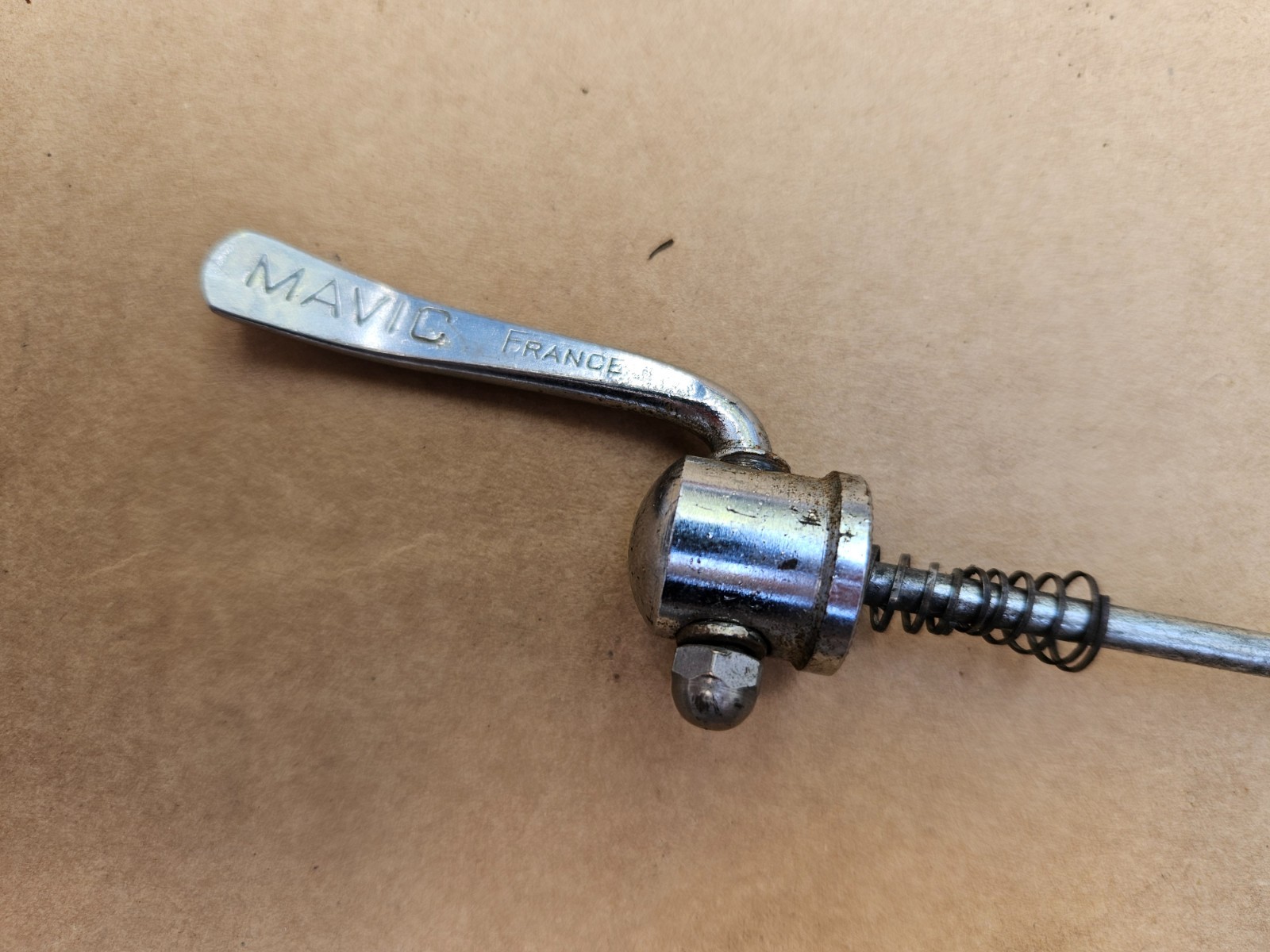 Vintage Mavic Quick Release Road Bike Front Skewer 100mm Spacing Chrome France