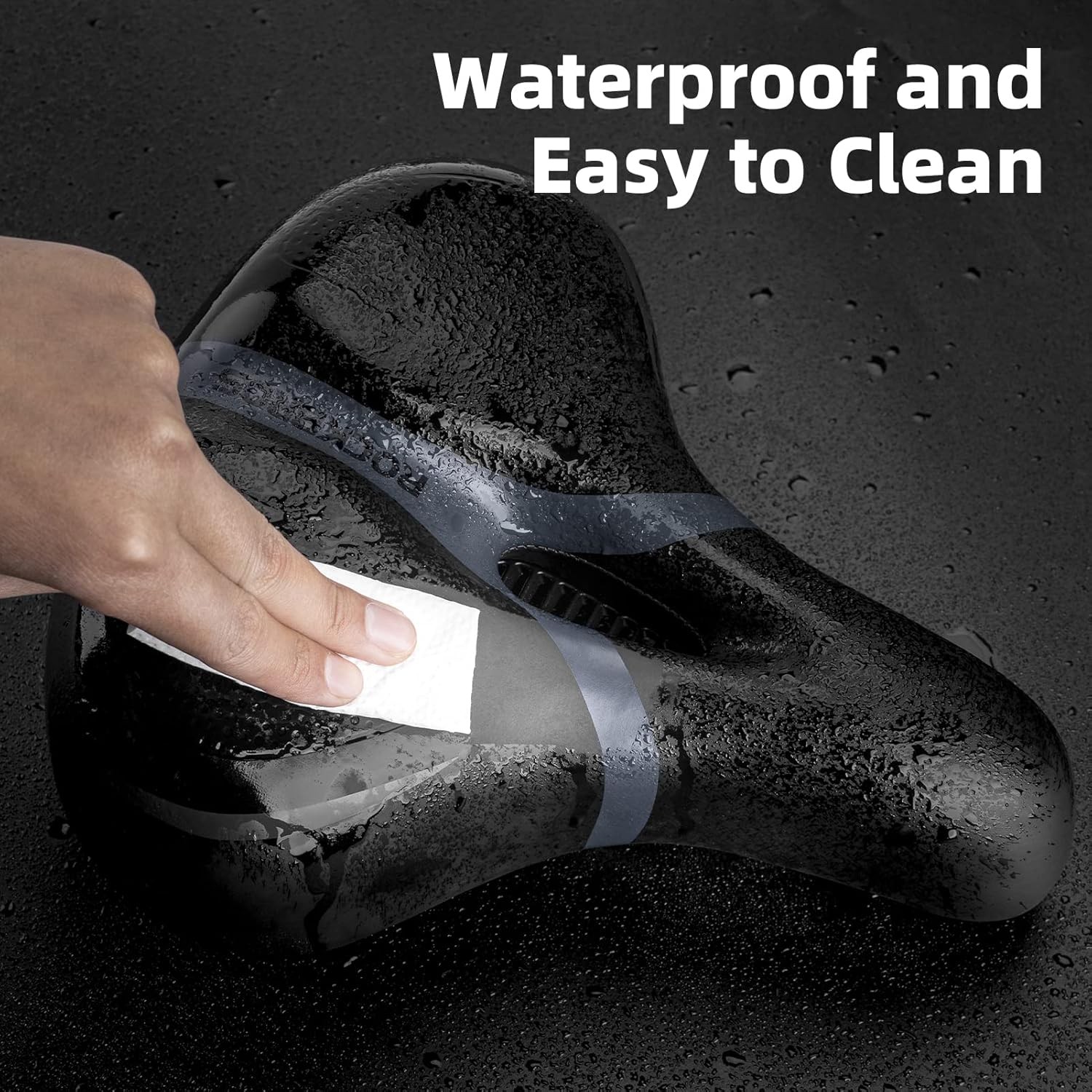ROCKBROS Bike Seat Comfort Wide Gel,Breathable Waterproof Padded Bicycle Saddle