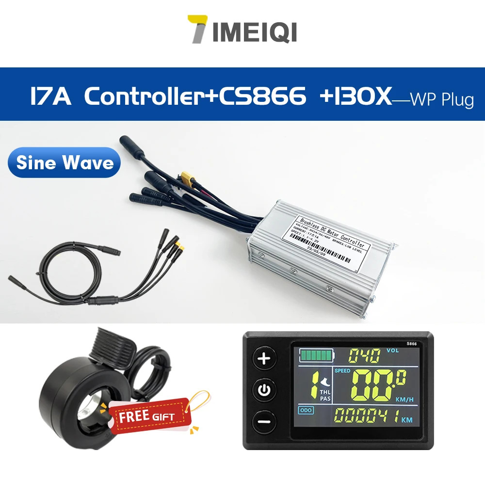 E-bike Sinawave Controller 24V/36V/48V 17A 26A 30A 40A 45A with LCD DIsplay