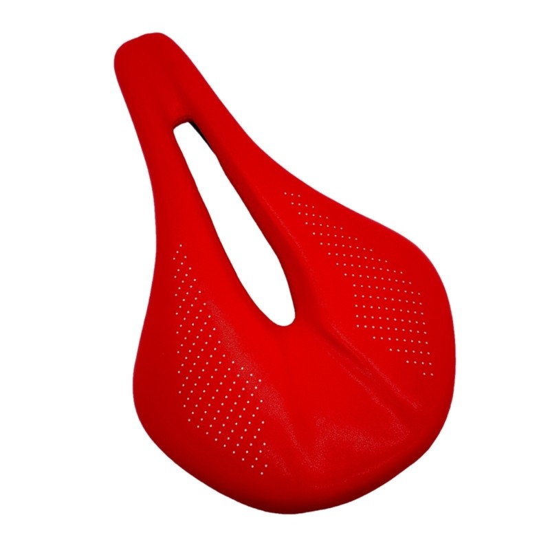 Leather Carbon Fiber Bike Seat Breathable Road Bike Saddle Cushion for Men Women
