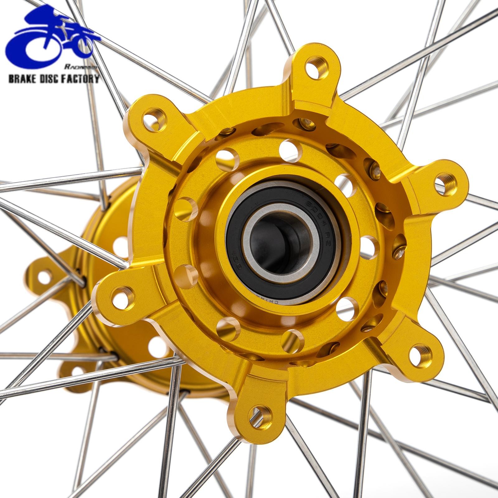 17*3.5/17*4.25 Spoked Wheel Gold Hub Set For SURRON UB Ultra Bee Supermoto eBike