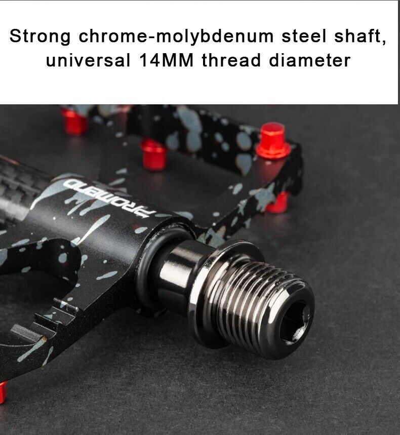 PROMEND Camouflage Non-slip Aluminium Alloy Carbon Tube 3 Bearings Bicycle Pedal