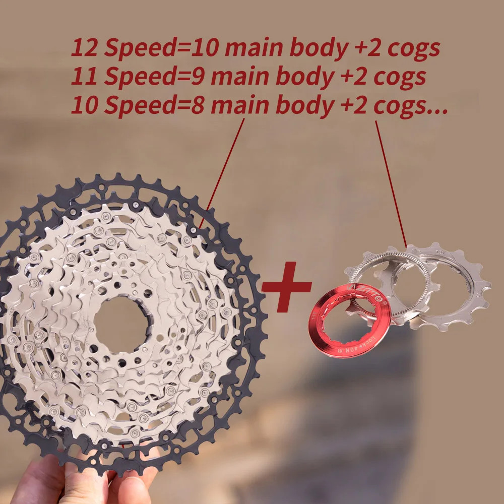 ZTTO 10-Speed MTB Cassette 11-40T/42T/46T/48T/50T Steel Freewheel HG Hub