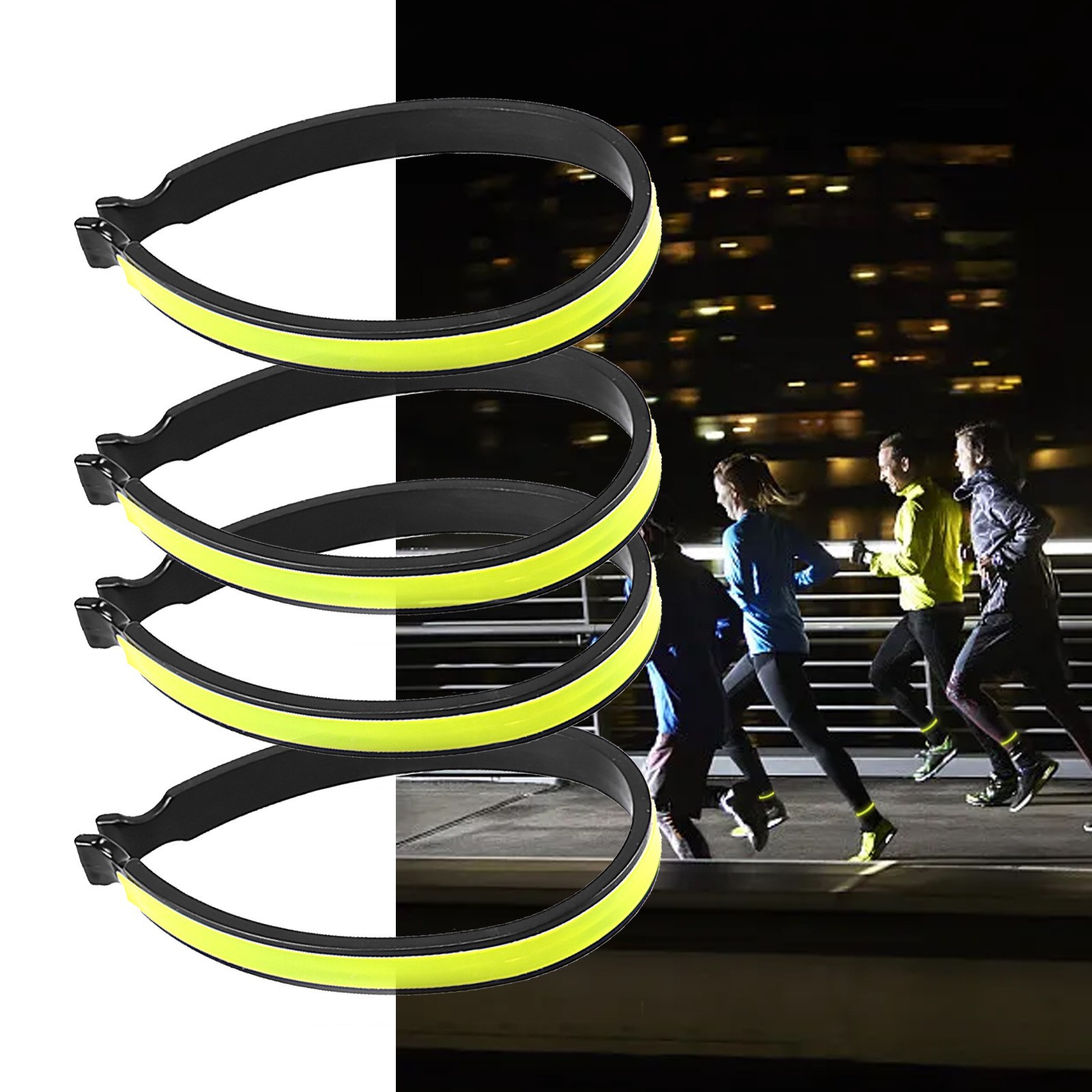 Reflective Clips Bicycle Pants Clip 10.1 Cm X 1.1 Cm Reflective Strips Hot Sale