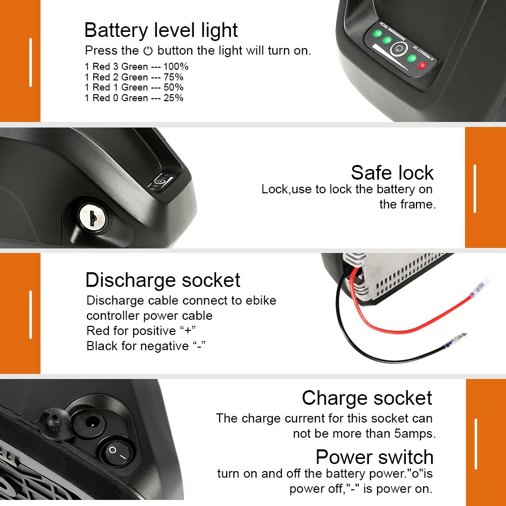 36V 13Ah Hailong Ebike Battery 36V Lithium Battery 36V Electric Bike Battery