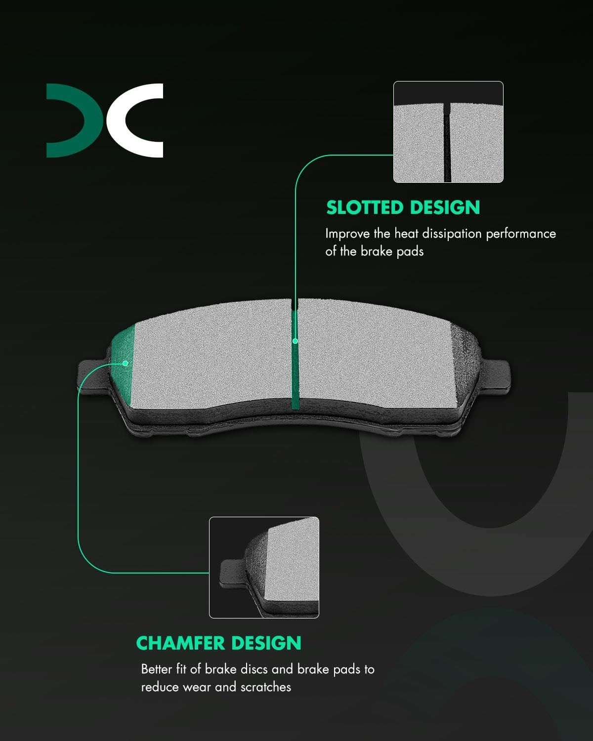 SCITOO Brake Pads and Rotors Kits for Ford F-250 F-350 Excursion 1999-2005