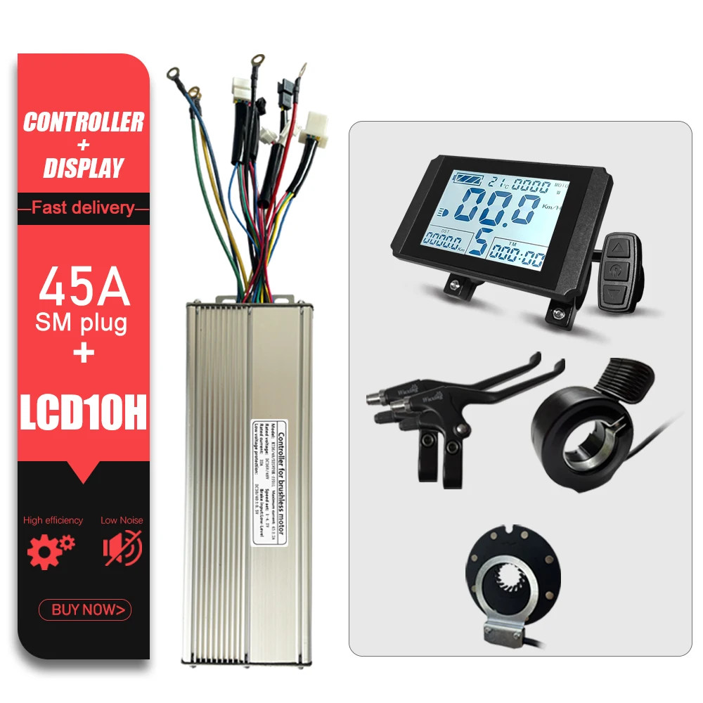 E-bike Sine Wave Controller 36V/48V/52V 45A for Electric Bike Conversion Kit