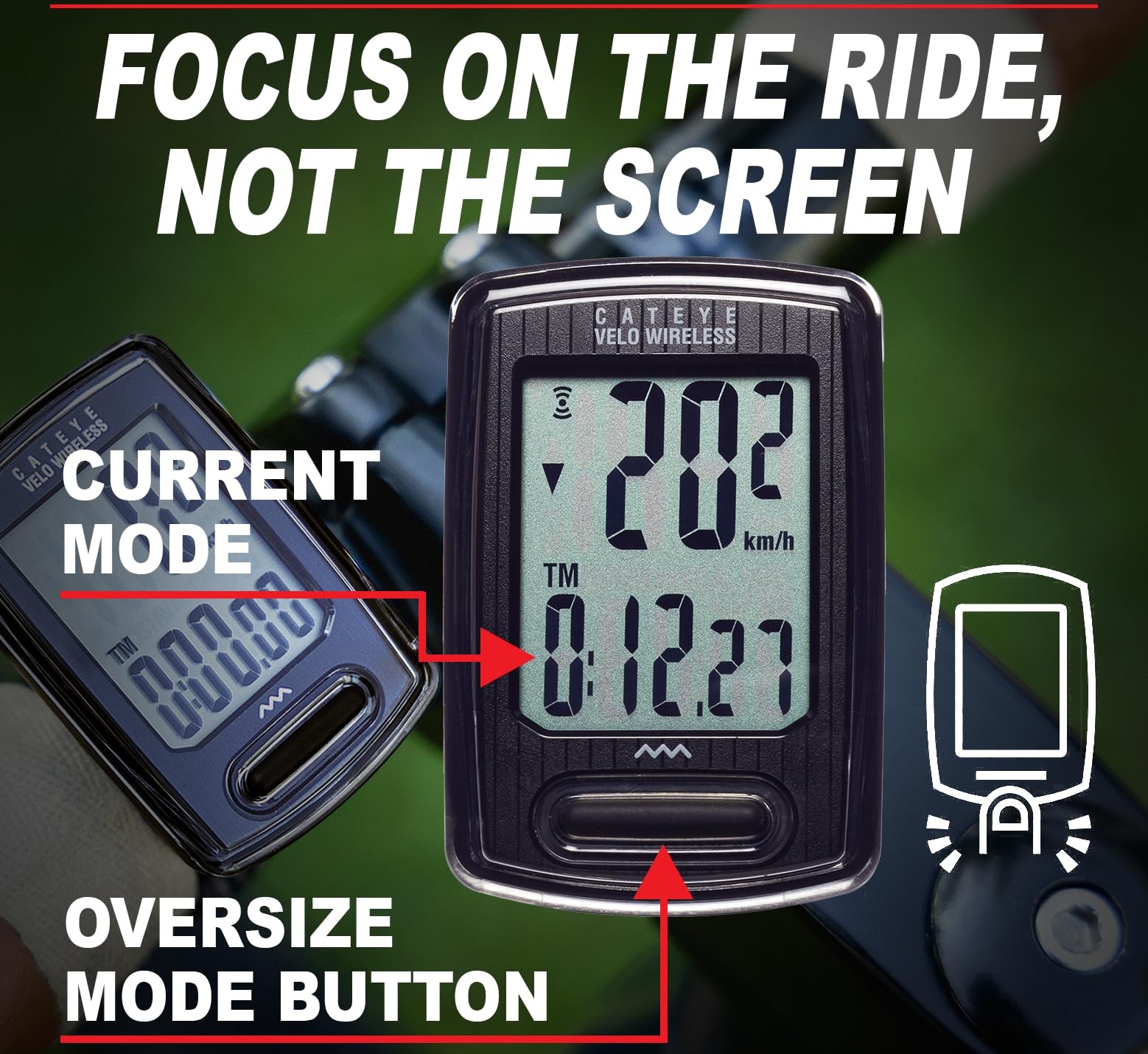 CATEYE – Velo Wireless Bike Computer (Black) Black