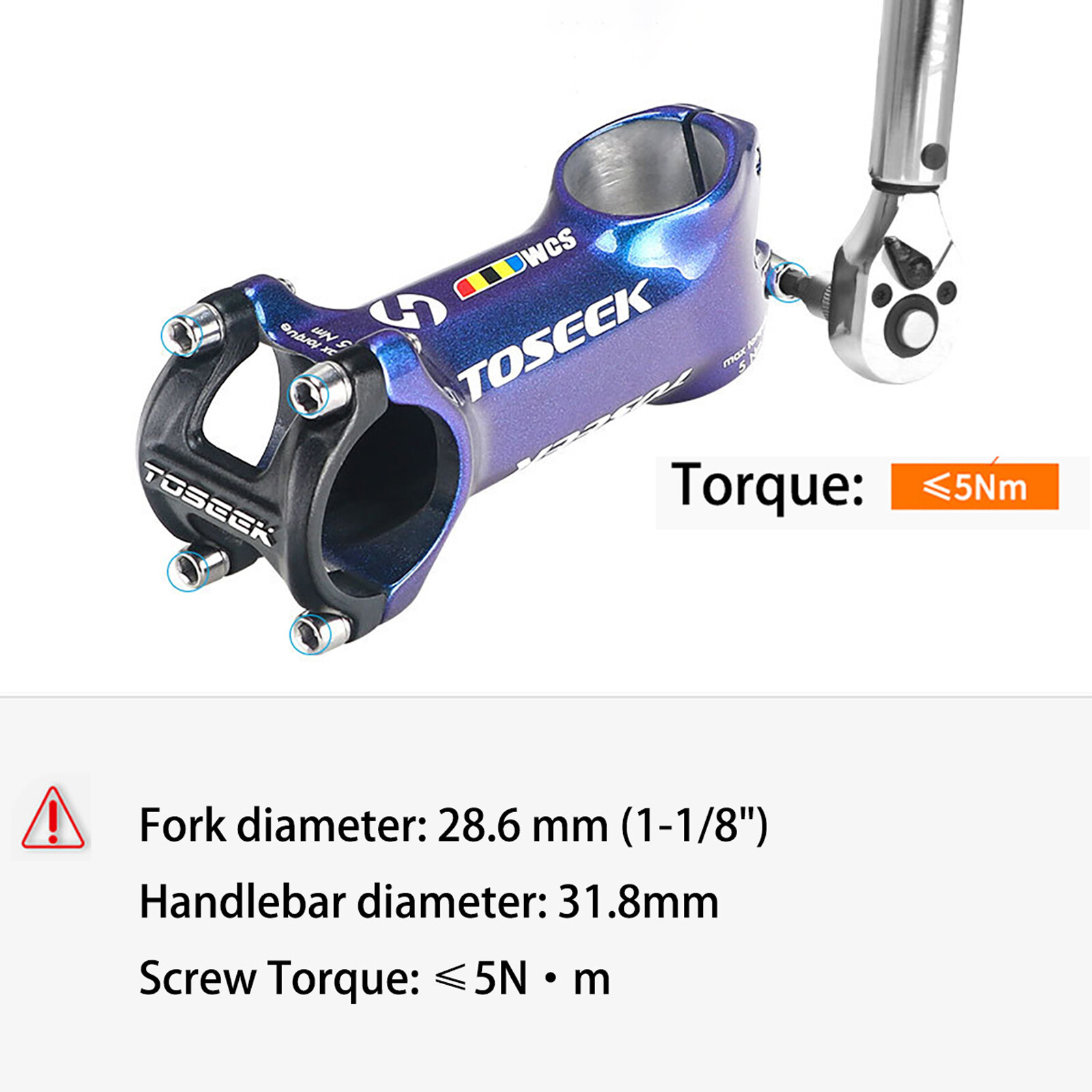 Aluminum Alloy Bicycle Stem Racing Road Mountain Bike Handlebar Stem Blue 6°/17°