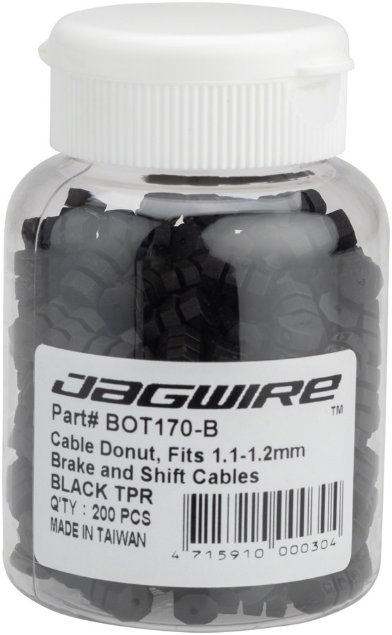 Jagwire Black Rubber Cable Spacer Donuts – 1.2mm Protective Bike Cable