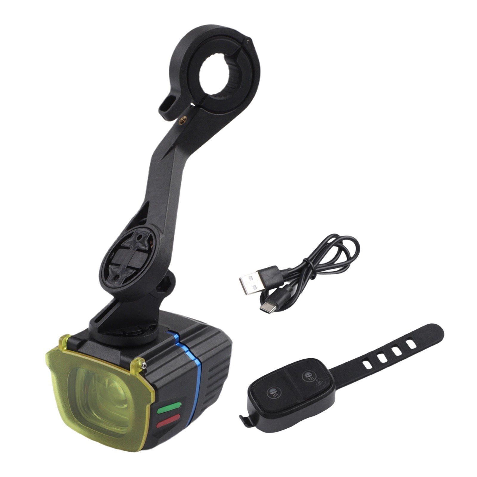USB-C Bike Light Bike Headlight 280-1100LM Output Dual Yellow/white Beam