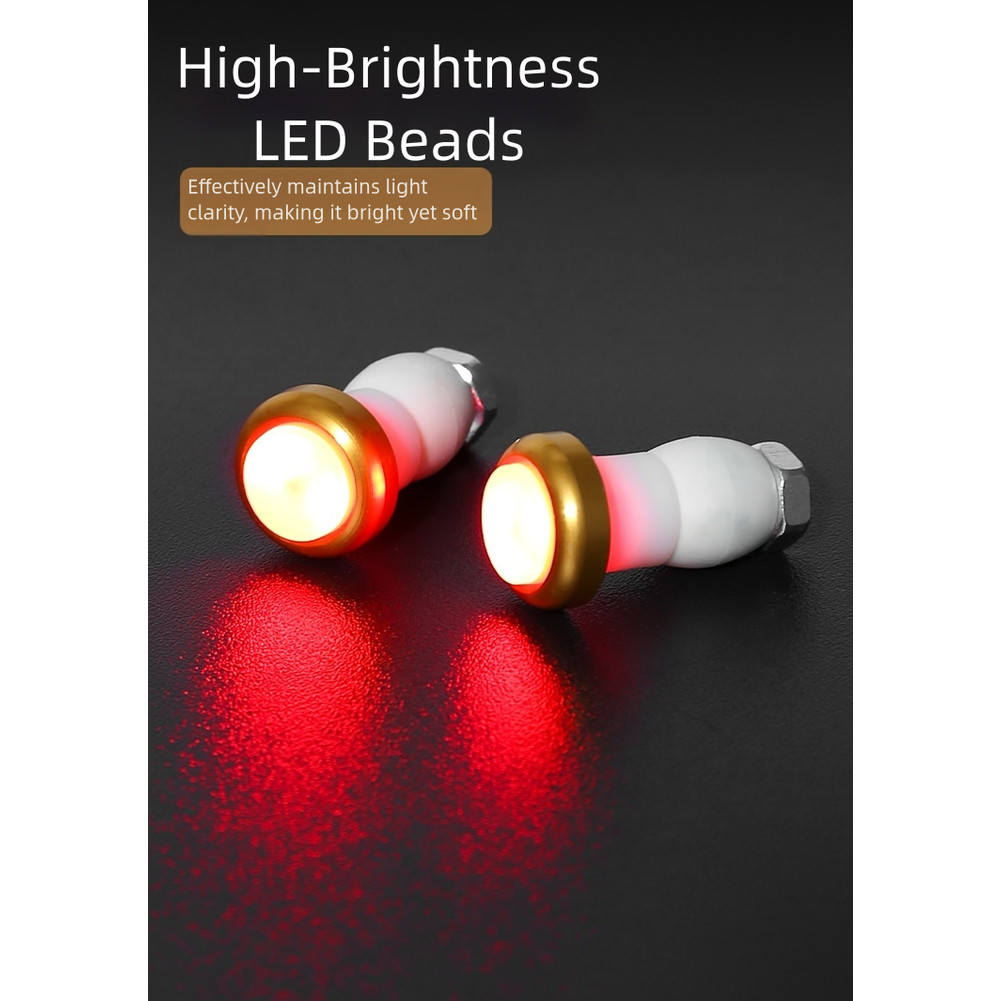 LED Bike Handlebar End Light Aluminum Alloy Safety Signal with Multiple Modes