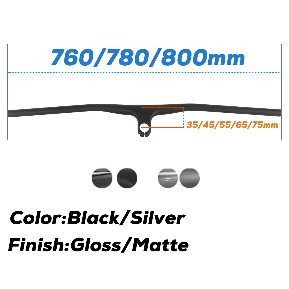Carbon Integrated DH MTB Crosscountry Bicycle Cockpit Handlebar 28.6×740-800mm