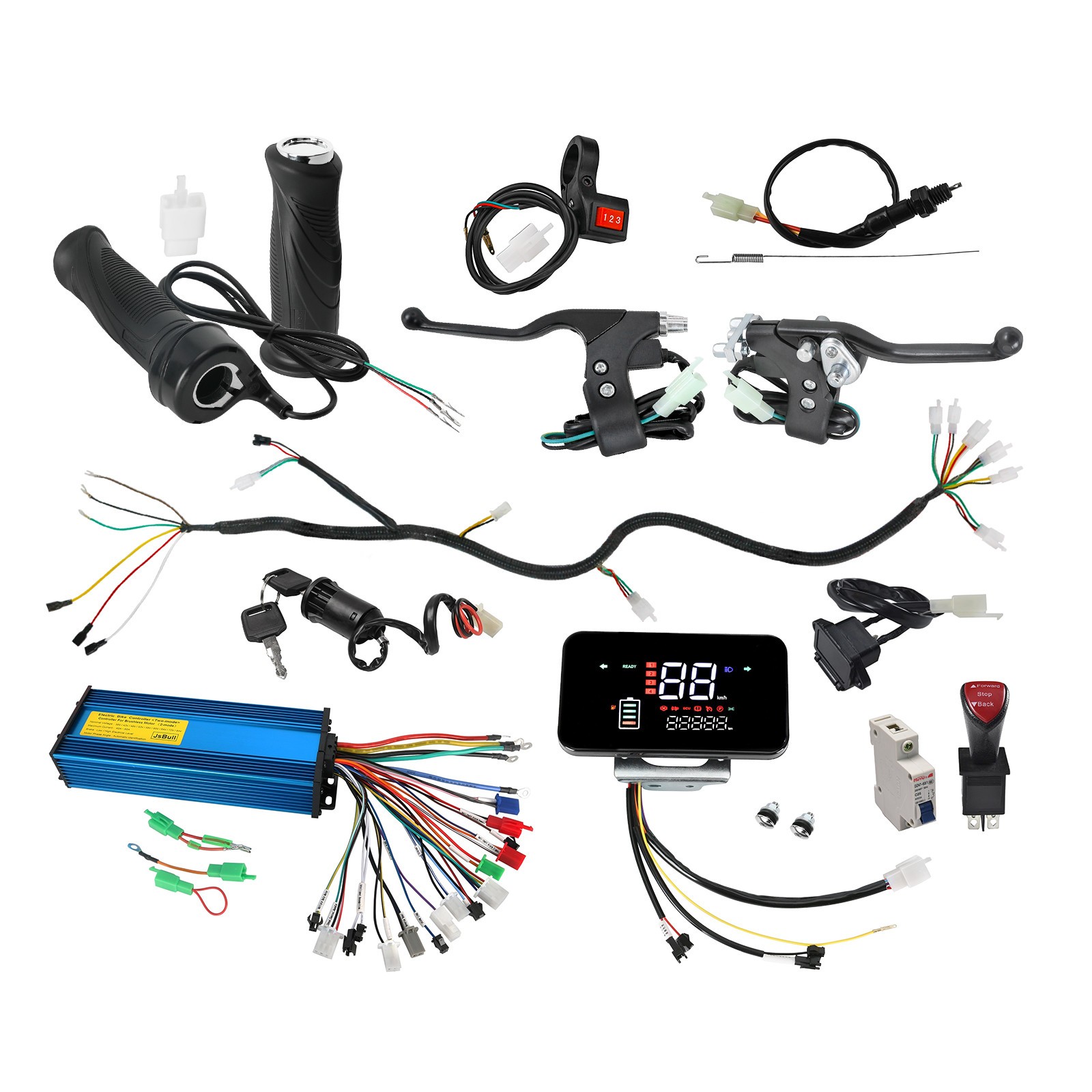 48V 60V 72V 1000W-2200W Brushless Controller Kit For E Bike ATV Quad Scooter