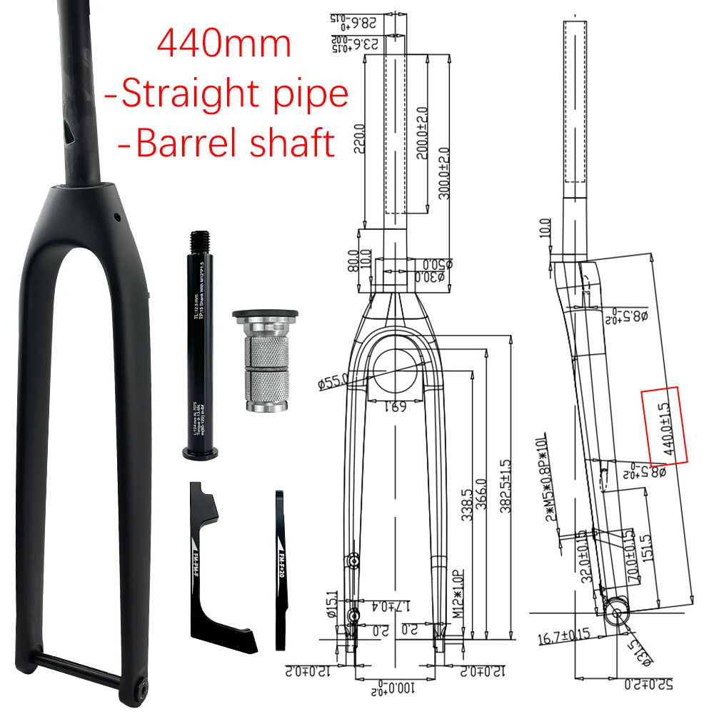 Carbon Internal Cable Disc Brake Front Fork Gravel/Mountain/Road Bike Frok