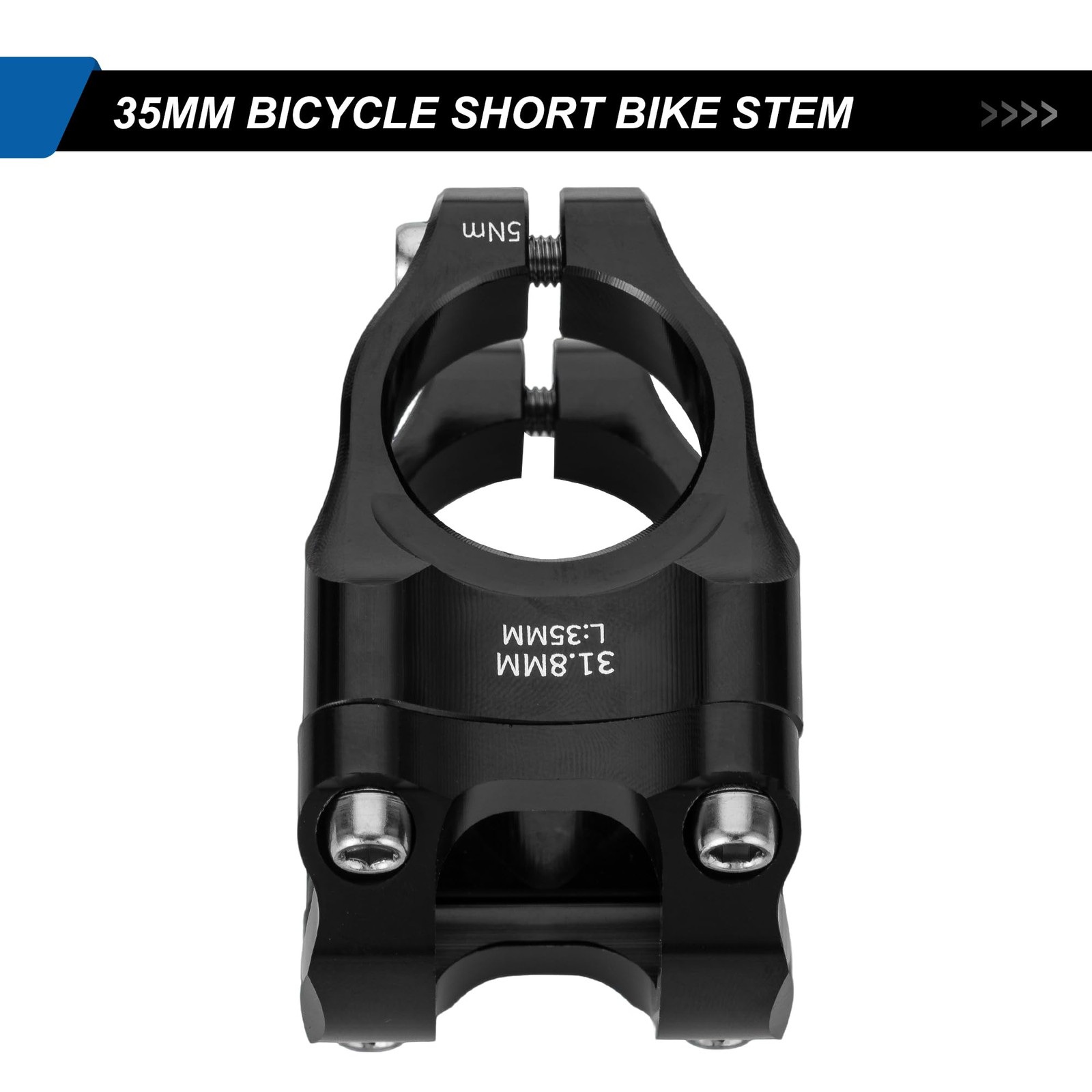 Kelxu Bike Stem 31.8 Lightweight CNC Aluminum Alloy Short MTB Stem 35mm Handl…