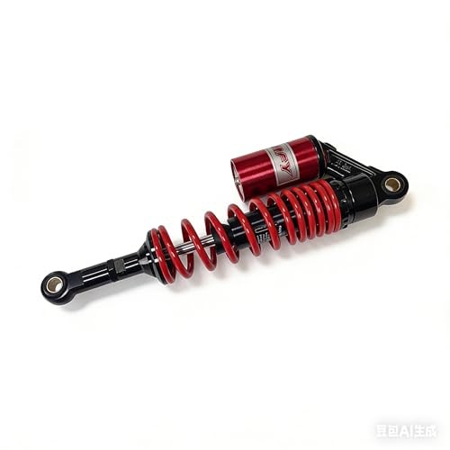 Red Black 7mm Spring Universal Motorcycle Air Shock Absorber 360mm 14.17″