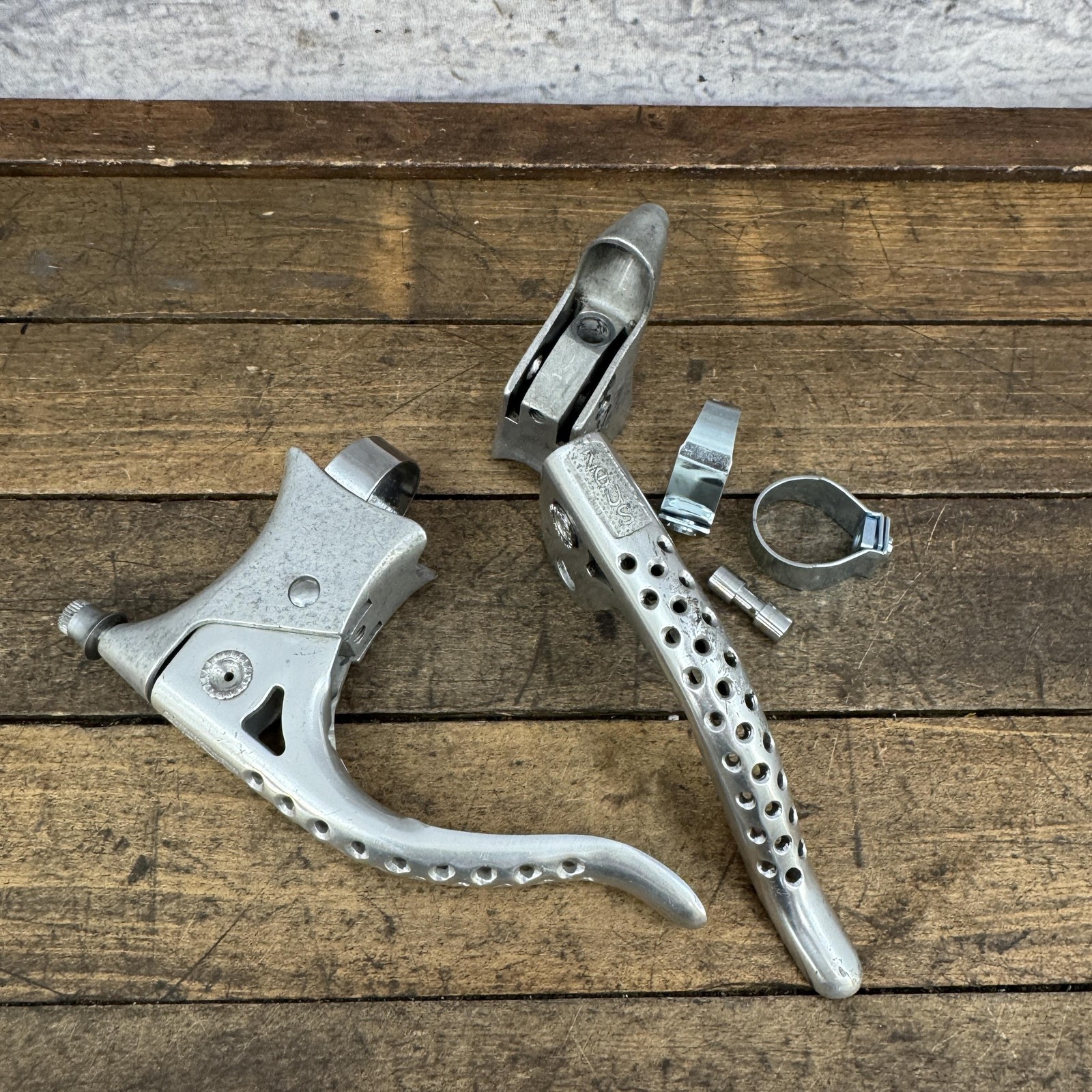 Vintage Zeus Brake Lever PARTS Drilled 4-Finger Drop Bar Parts Repair
