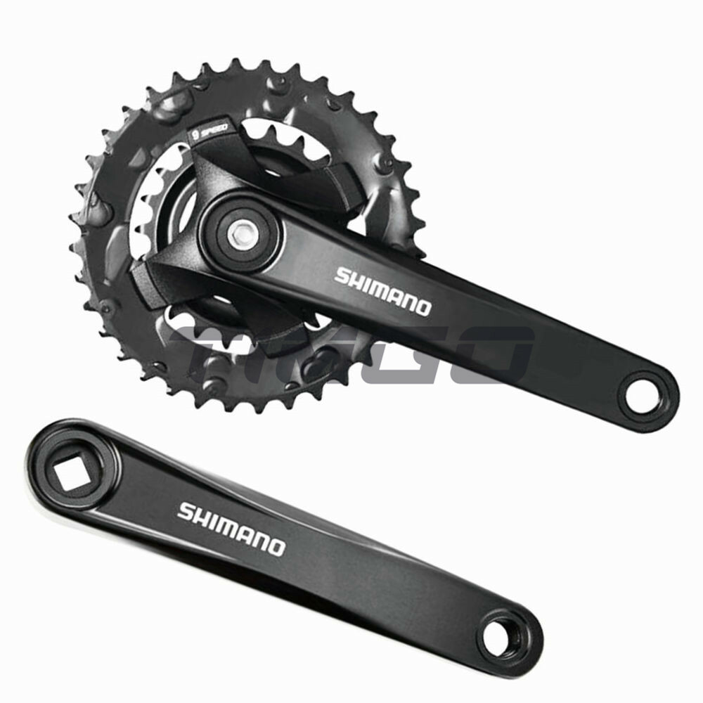 Shimano FC-MT101 2×9 Speed MTB Bike Crankset 36-22T BB-UN100 Bottom Bracket