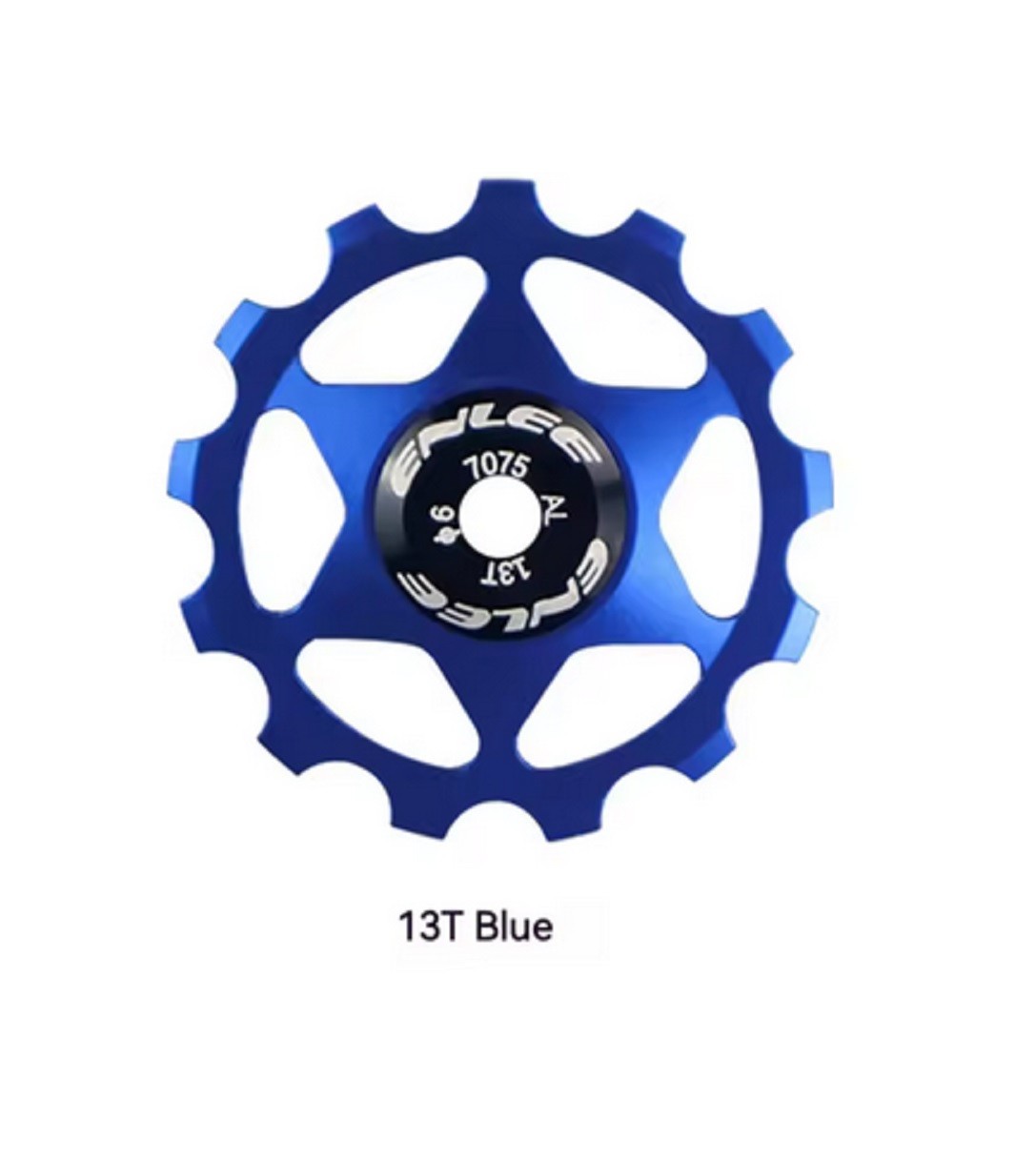 13 TOOTH DERAILLEUR PULLEY Material: Aluminum alloy body + steel bearing 14 gm
