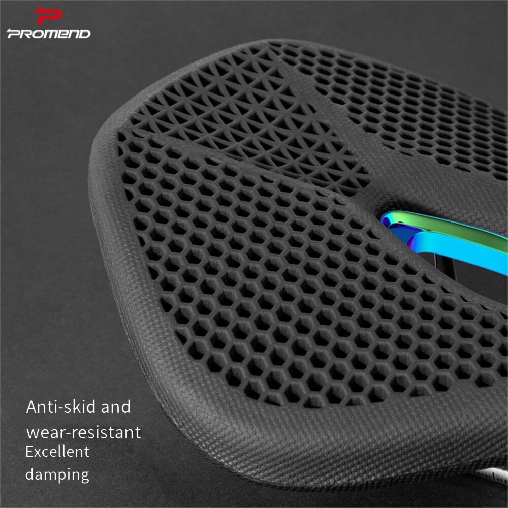 Promend 3D Printed Bicycle Saddle Hollow Honeycomb MTB Road Bike Seat Cushion
