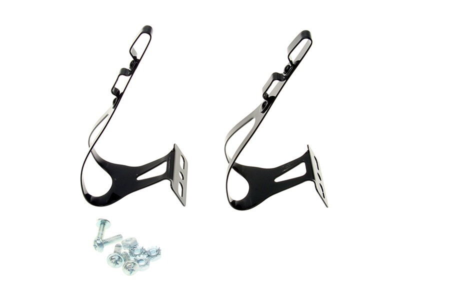 Chien King Double Strap Steel Toe Clips Medium Black w/ Bolts Bike Clip NEW