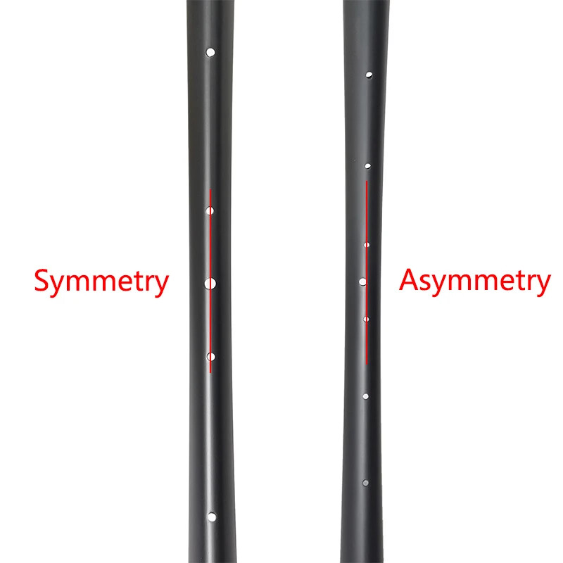 Asymmetry XC MTB Carbon Rims 29er Mountain Bike Tubeless Clincher Hookless Wheel