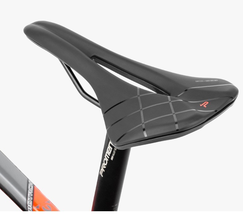 PROMEND SD-569 Cutaway Bicycle Saddle Seat Synthetic/Steel Black/Red