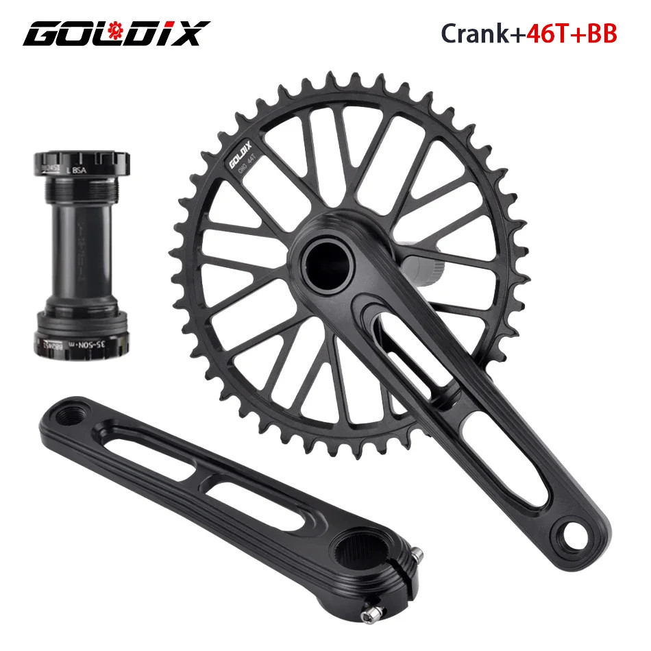 Ultralight Road Gravell Bike Crankset CNC Crank 165/170/175Mm 50-34T 52-36T 53-3