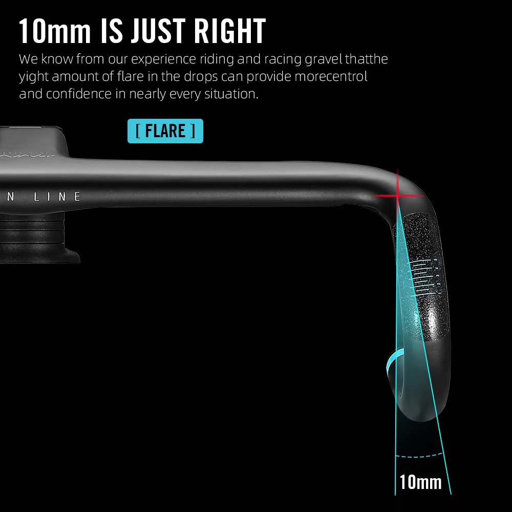 LEXON T1000 Carbon Integrated Road Bike Handlebar 28.6mm Ultralight Racing 365g