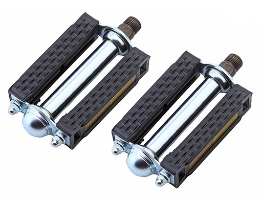 ABSOLUTE BICYCLE BLOCK PVC PEDALS 804 IN BLACK/CHROME COMPATIBLE WITH 9/16 CRANK