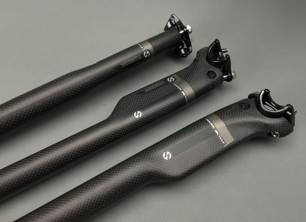 TOSEEK 3K Carbon Fiber Bike Seatpost MTB Road Bicycle Seat Post 27.2/30.8/31.6mm