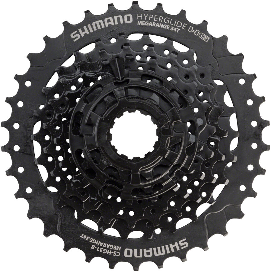 Shimano Altus CS-HG31 Cassette – 8 Speed, 11-34t, Black, Mega Range