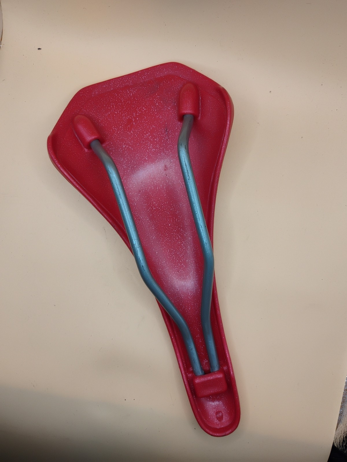 Selle Italia Nitrox Red Glitter Hardshell Saddle w/ Manganese Rails NOS