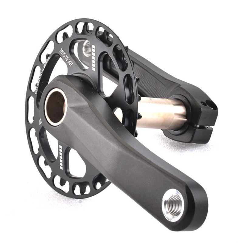 Durability Short Crankset Hollows Aluminum Enhances Power Transfer Cycling Part