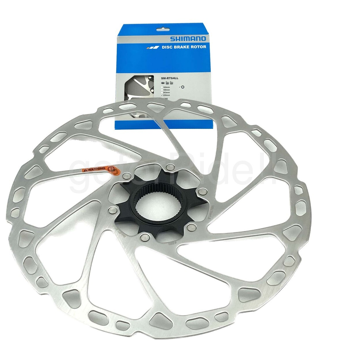 NEW Shimano SM-RT64-LL Disc Brake Rotor with External Lockring – 220mm, Center