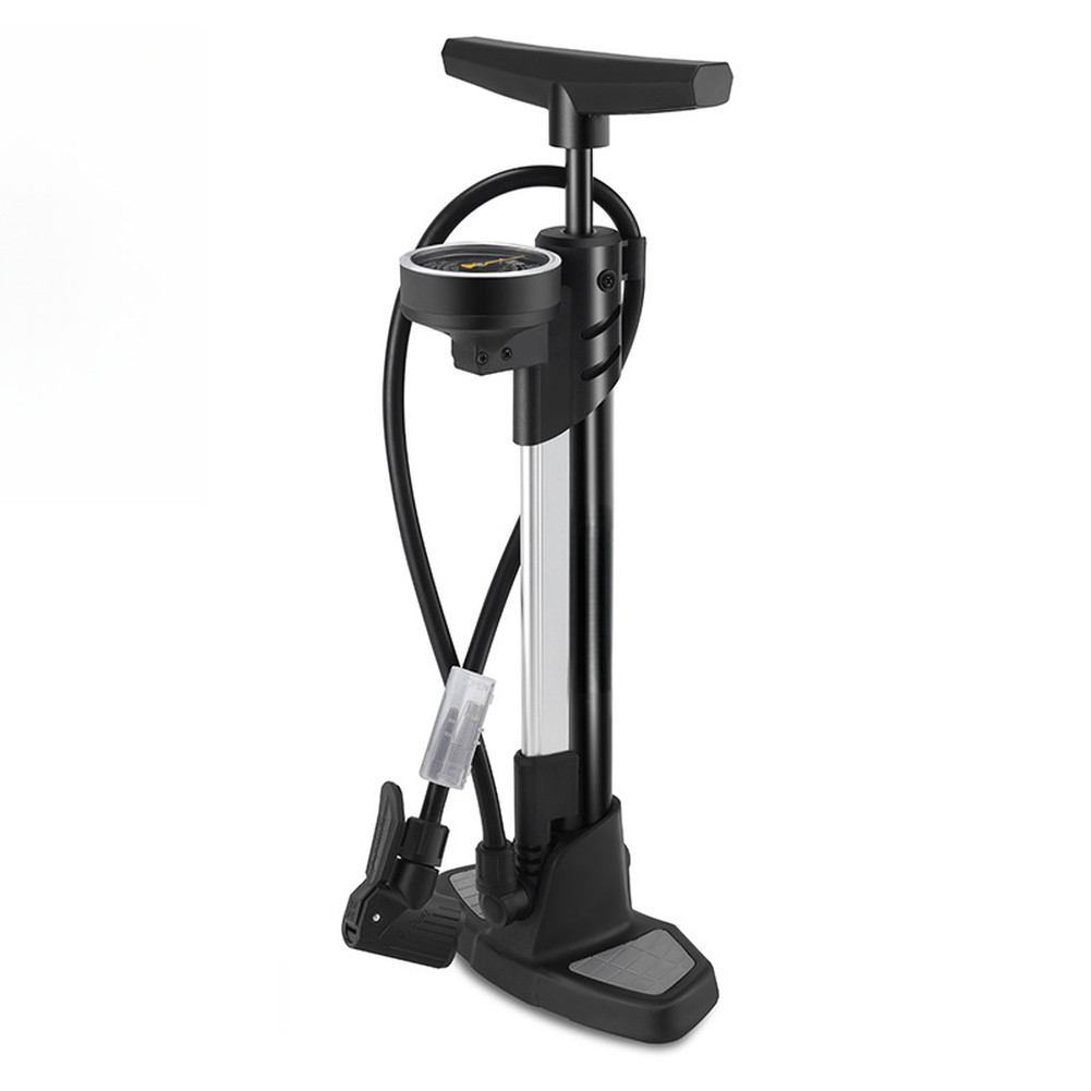 Vertical Mount Bicycle Pump with Extended 180 Degree Rotating Hose 160 PSI