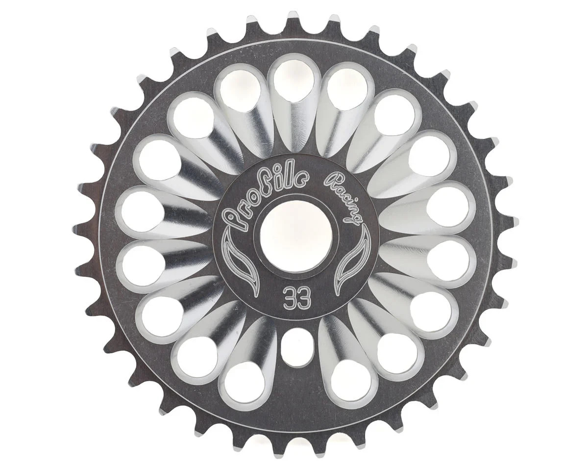 Profile Imperial 6061 Aluminum BMX Sprocket USA Made – Polished Silver 33t