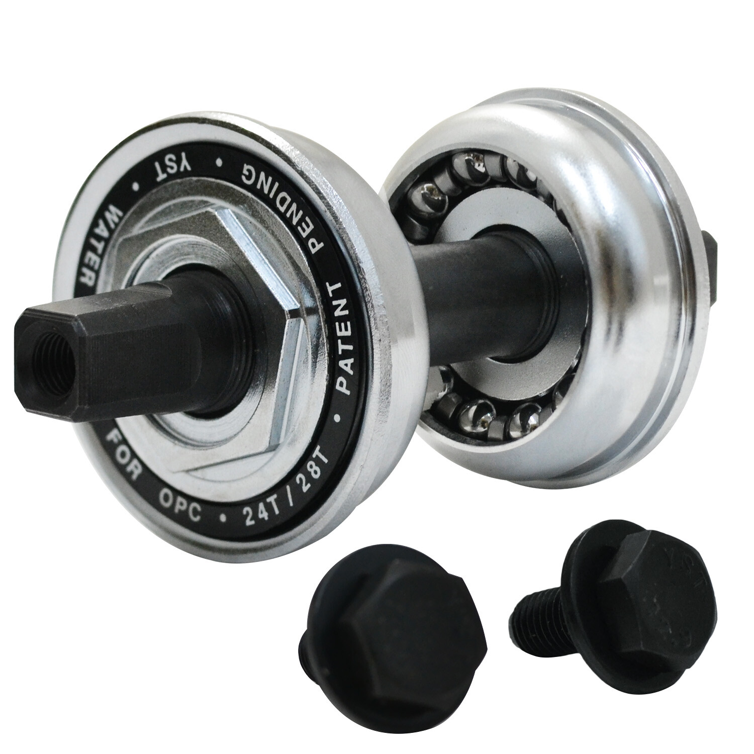 YST BMX Wernch Type Water Proof System 127mm Square Taper Spindle BB , Silver