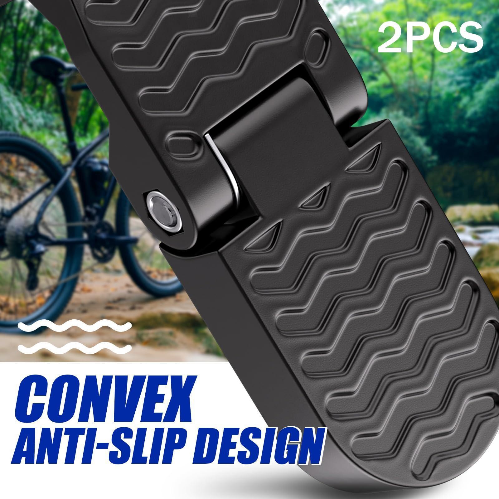 2x Bike Rear Pedals E Bike Foot Pegs for Passenger Folding Bicycle Foot Peg for