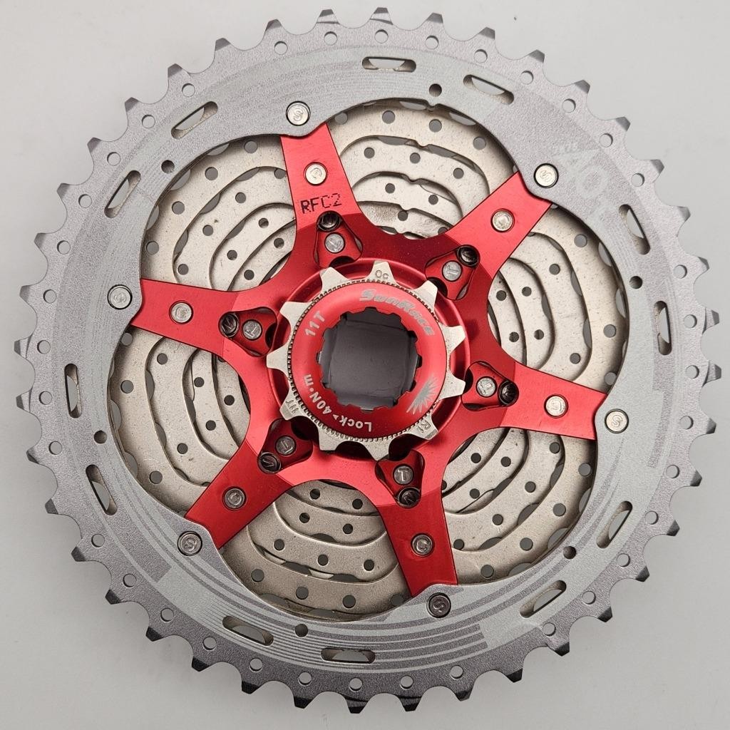 Sunrace MX3 Wide Range 10-Speed Bicycle Cassette 11-40T Metallic Silver OPEN