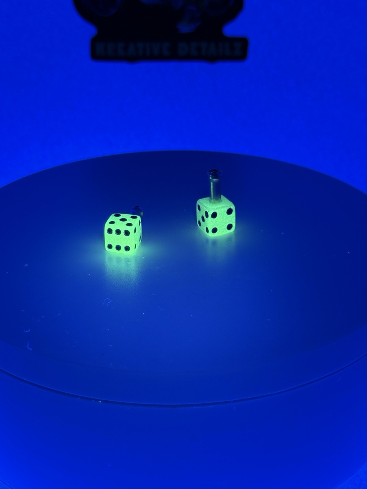 Resin Dice Brake Cable Ends Glow In The Dark For BMX & Other Bikes K113