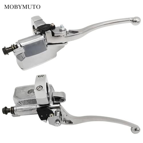 Universal 1″ 25mm Motorcycle Brake Master Cylinder Lever – Chrome Handle Right