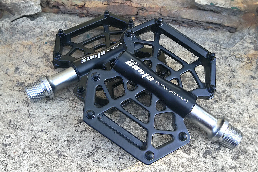 Magnesium Road MTB Mountain Bike XC Bicycle Pedal Flat Cycling Pedals Black