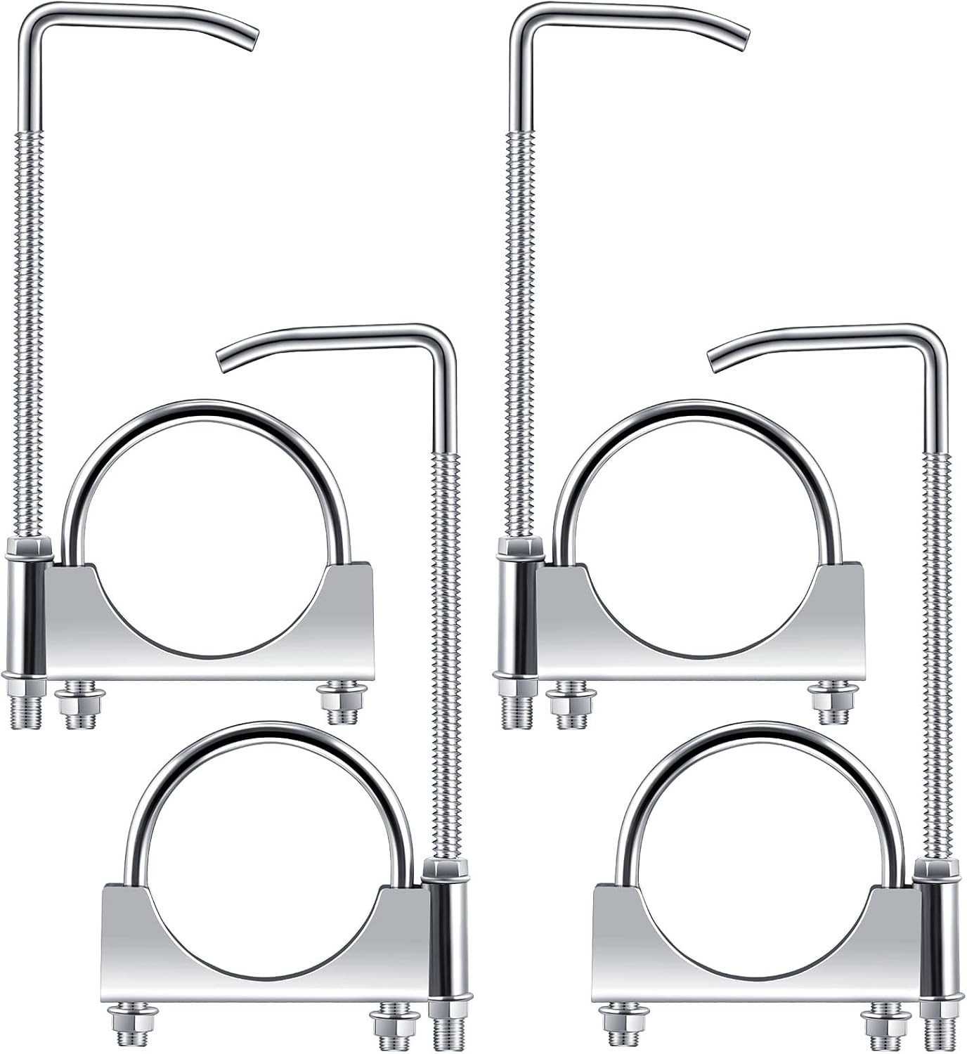 1 Pcs 3 Inch Universal Exhaust Clamp with Hanger Made of Heavy Duty Clamp with