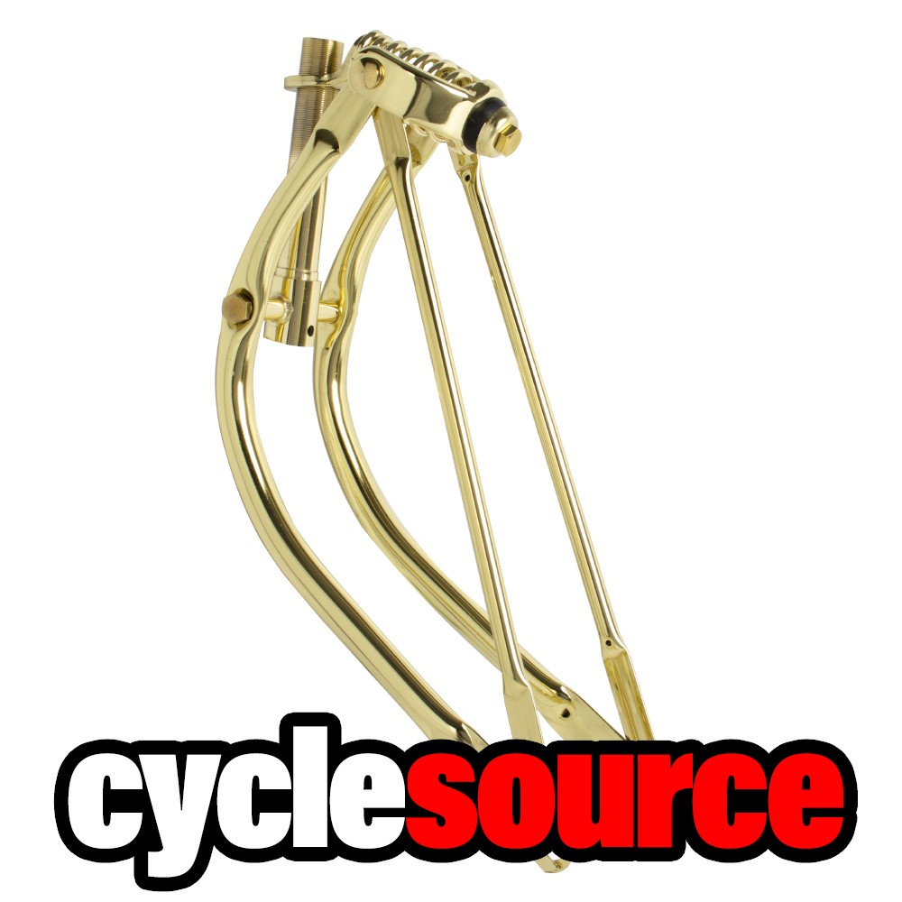 20″ Lowrider Classic Bent Spring Fork 1″ Chrome bike bicycle fork